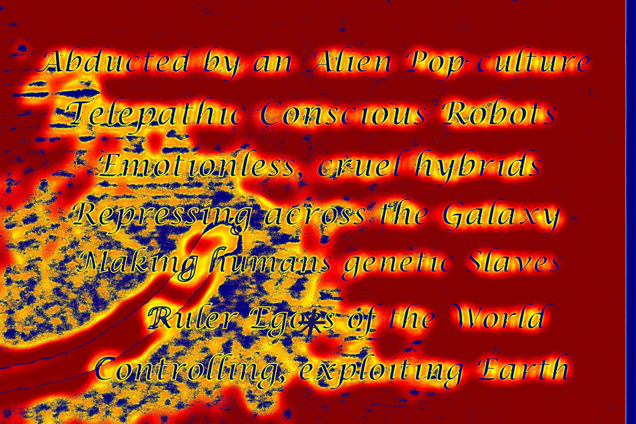 Abducted by an Alien Pop culture Telepathic Conscious Robots Emotionless cruel hybrids Repressing ac - Art Card featuring ...