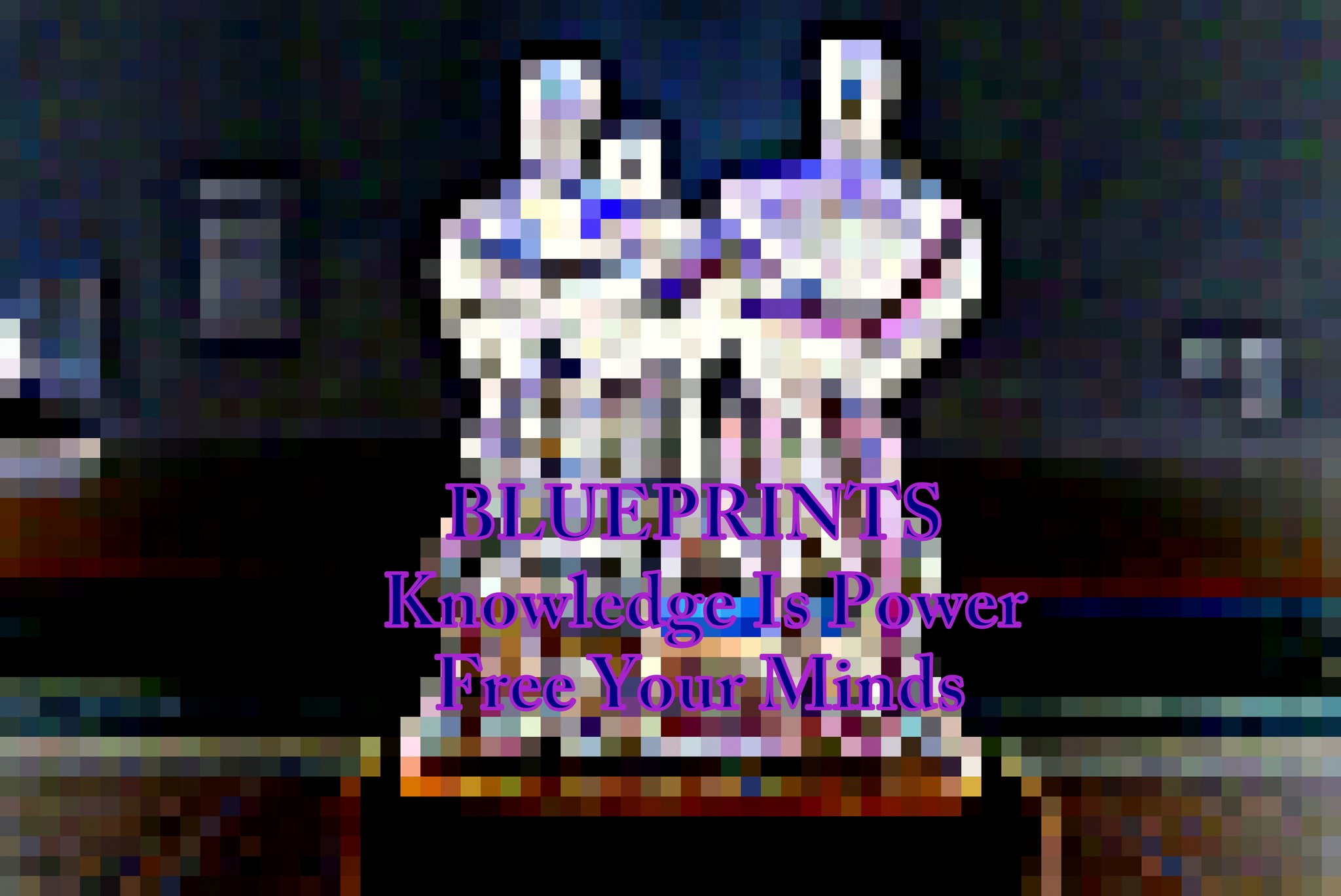 BLUEPRINTS Knowledge Is Power Free Your Minds - Cosmic Art Card