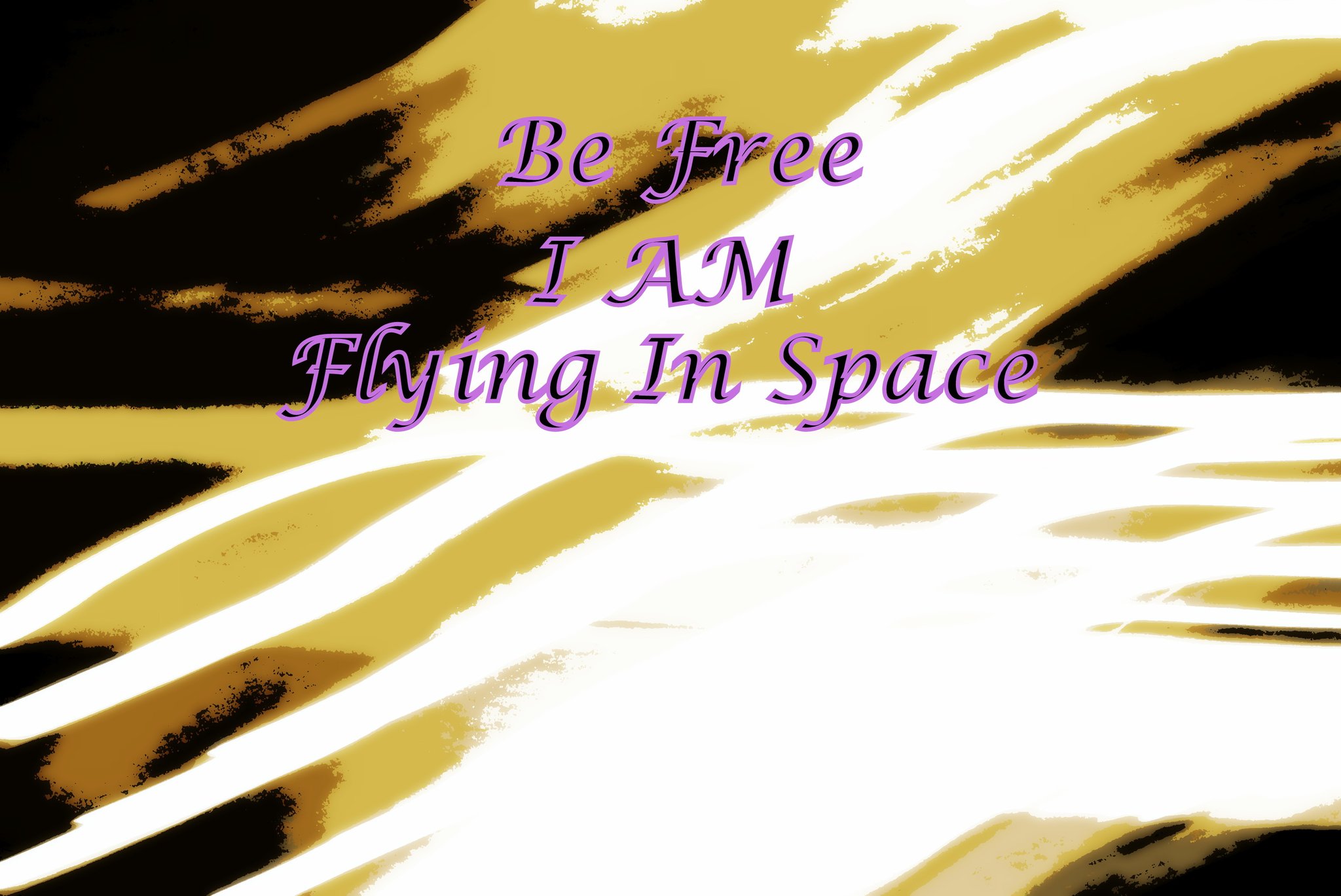 Be Free I AM Flying In Space - Cosmic Art Card featuring cosmic elements