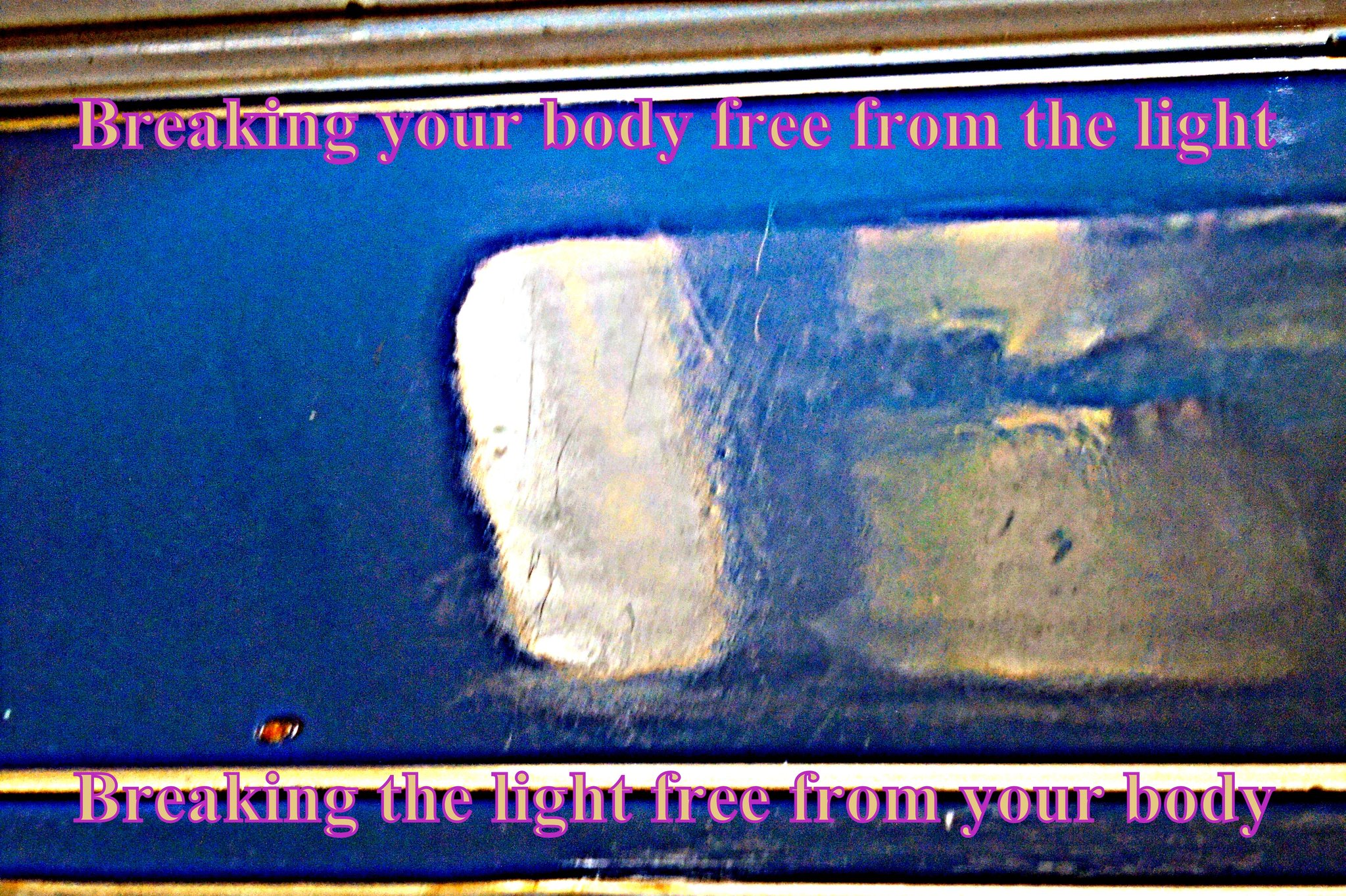 Breaking your body free from the light Breaking the light free from your body - Cosmic Art Card with celestial imagery