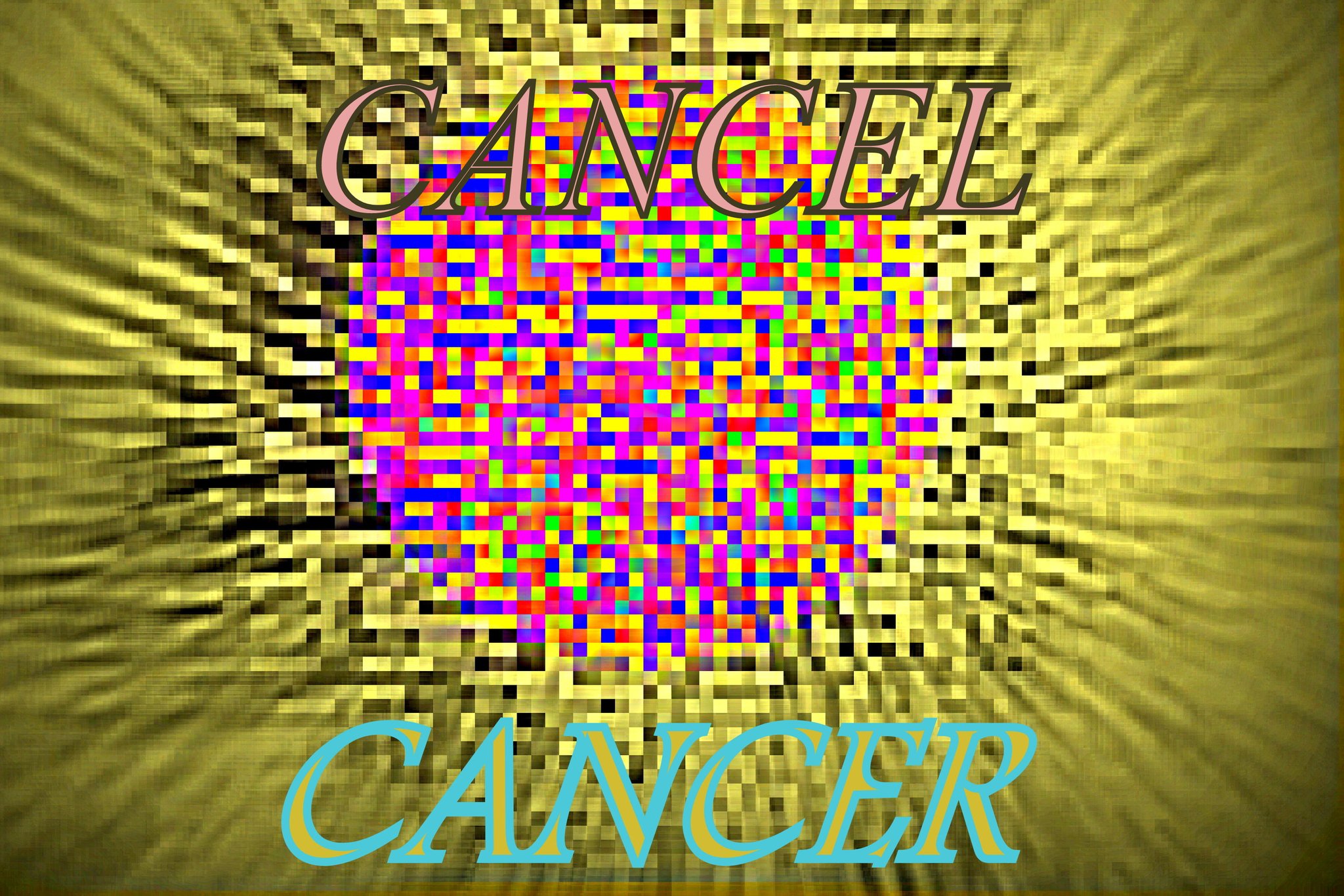 CANCEL CANCER - Cosmic Art Card
