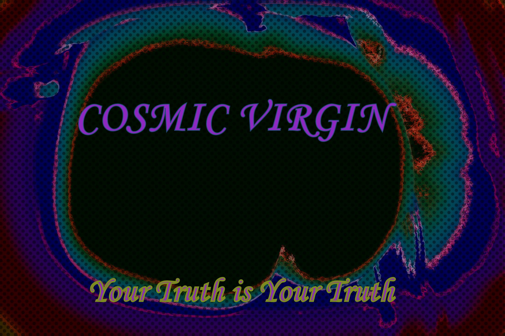 COSMIC VIRGIN Your Truth is Your Truth - Cosmic Art Card featuring cosmic elements