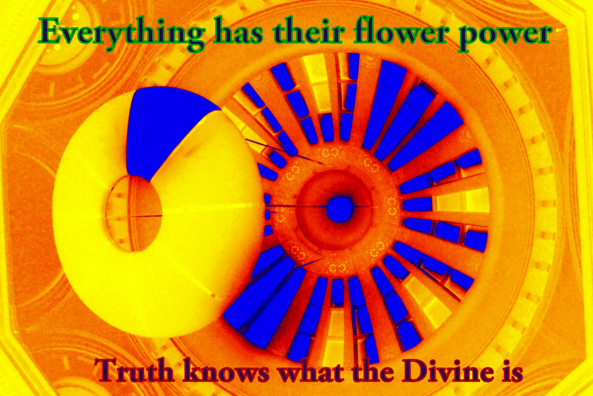 Everything has their flower power Truth knows what the Divine is - Cosmic Art Card