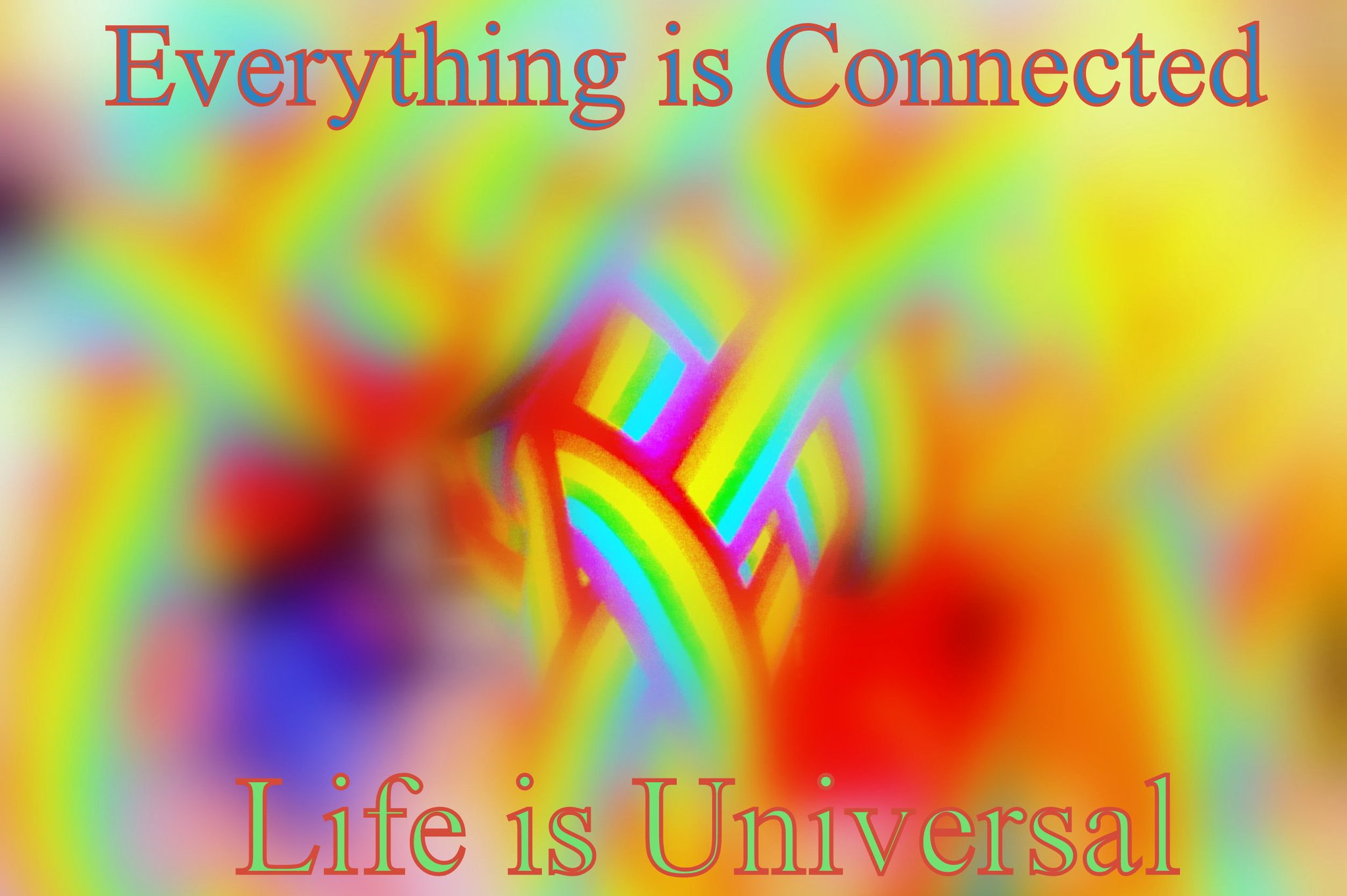 Everything is Connected Life is Universal - Cosmic Art Card