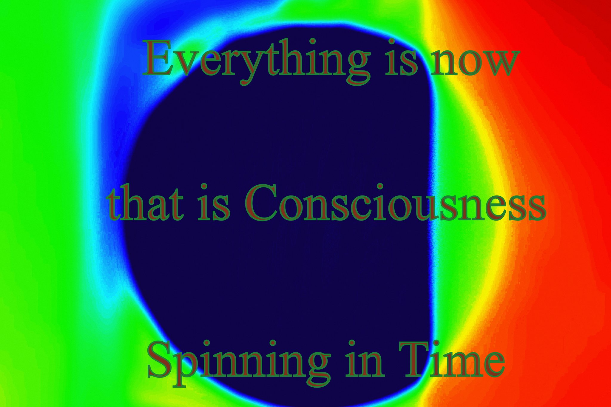 Everything is now that is Consciousness Spinning in Time - Cosmic Art Card