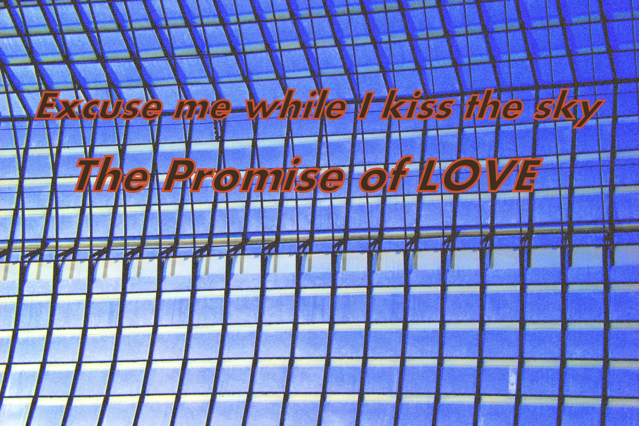 Excuse me while I kiss the sky The Promise of LOVE - Cosmic Art Card depicting emotional essence
