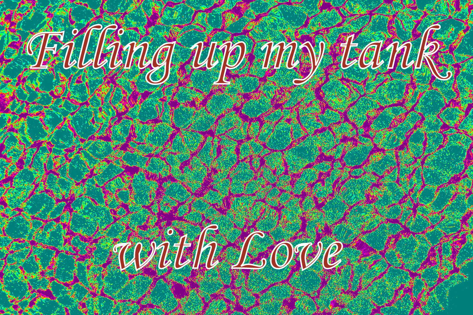 Filling up my tank with Love - Cosmic Art Card depicting emotional essence