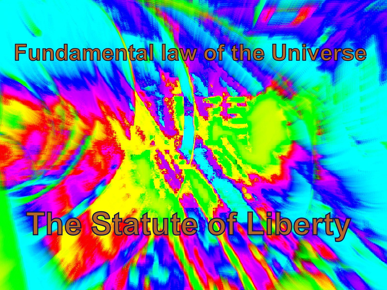 Fundamental law of the Universe The Statute of Liberty - Cosmic Art Card
