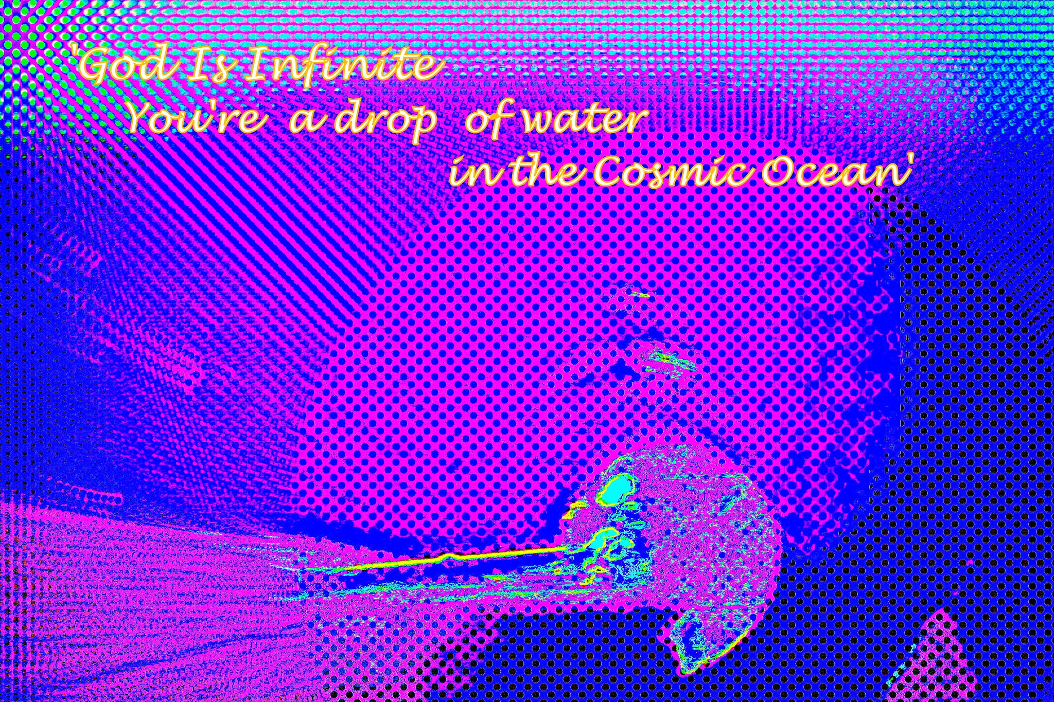 God Is Infinite Youre a drop of water in the Cosmic Ocean - Cosmic Art Card featuring cosmic elements
