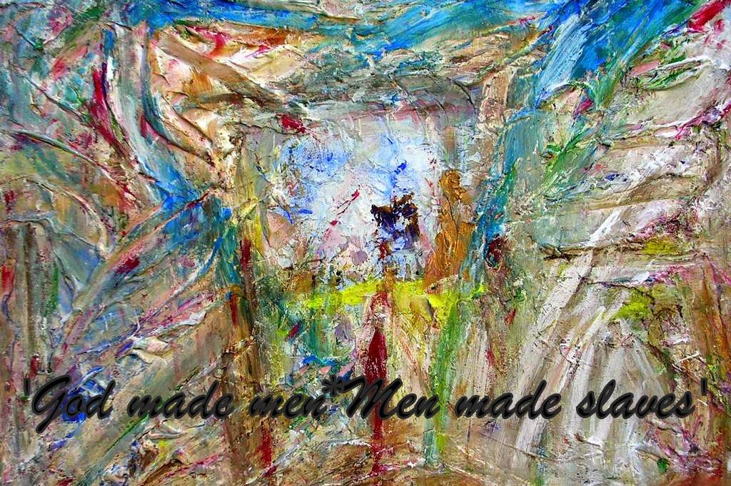 God made men Men made slaves - Cosmic Art Card