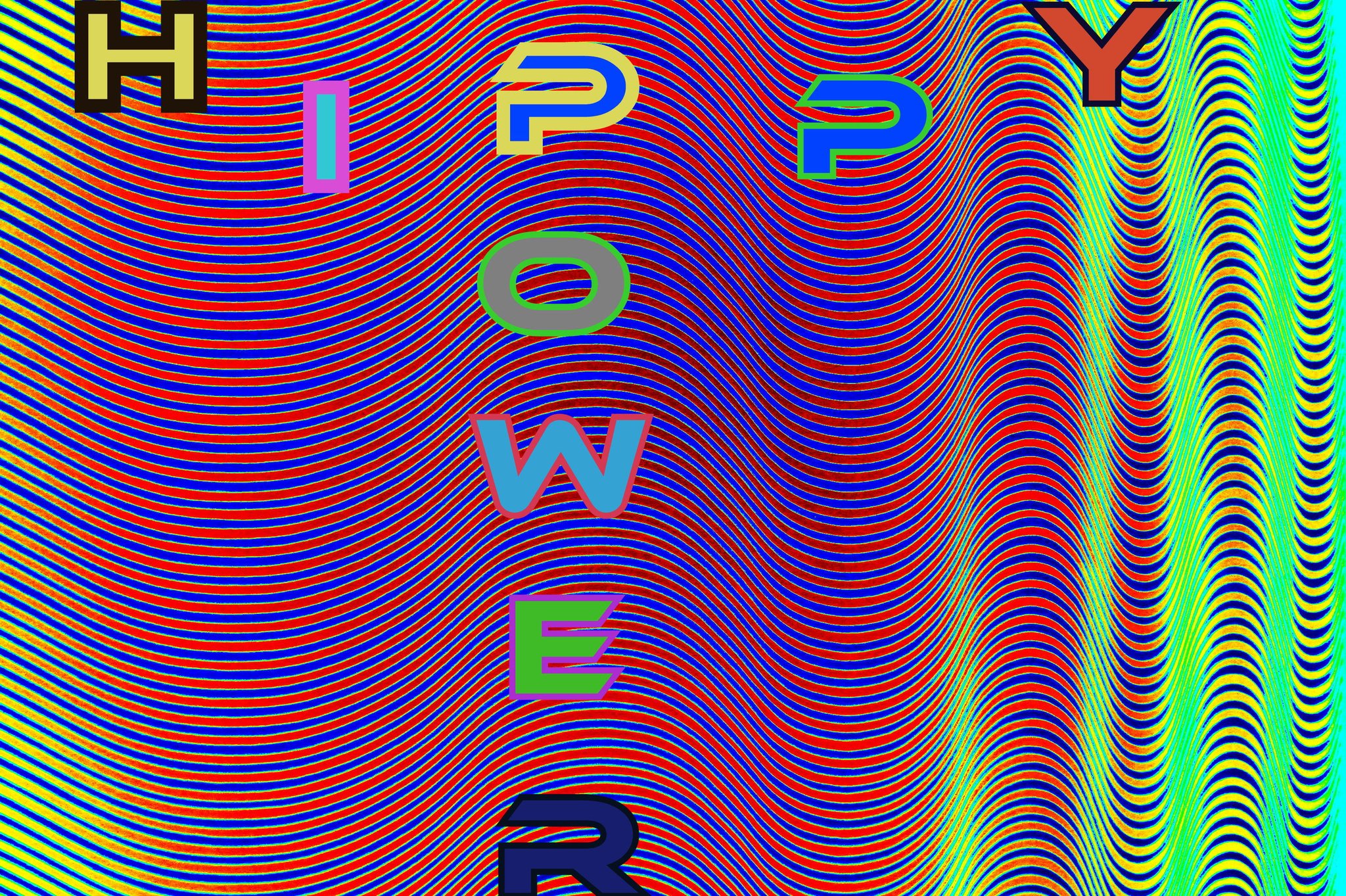 HIPPY POWER - Cosmic Art Card