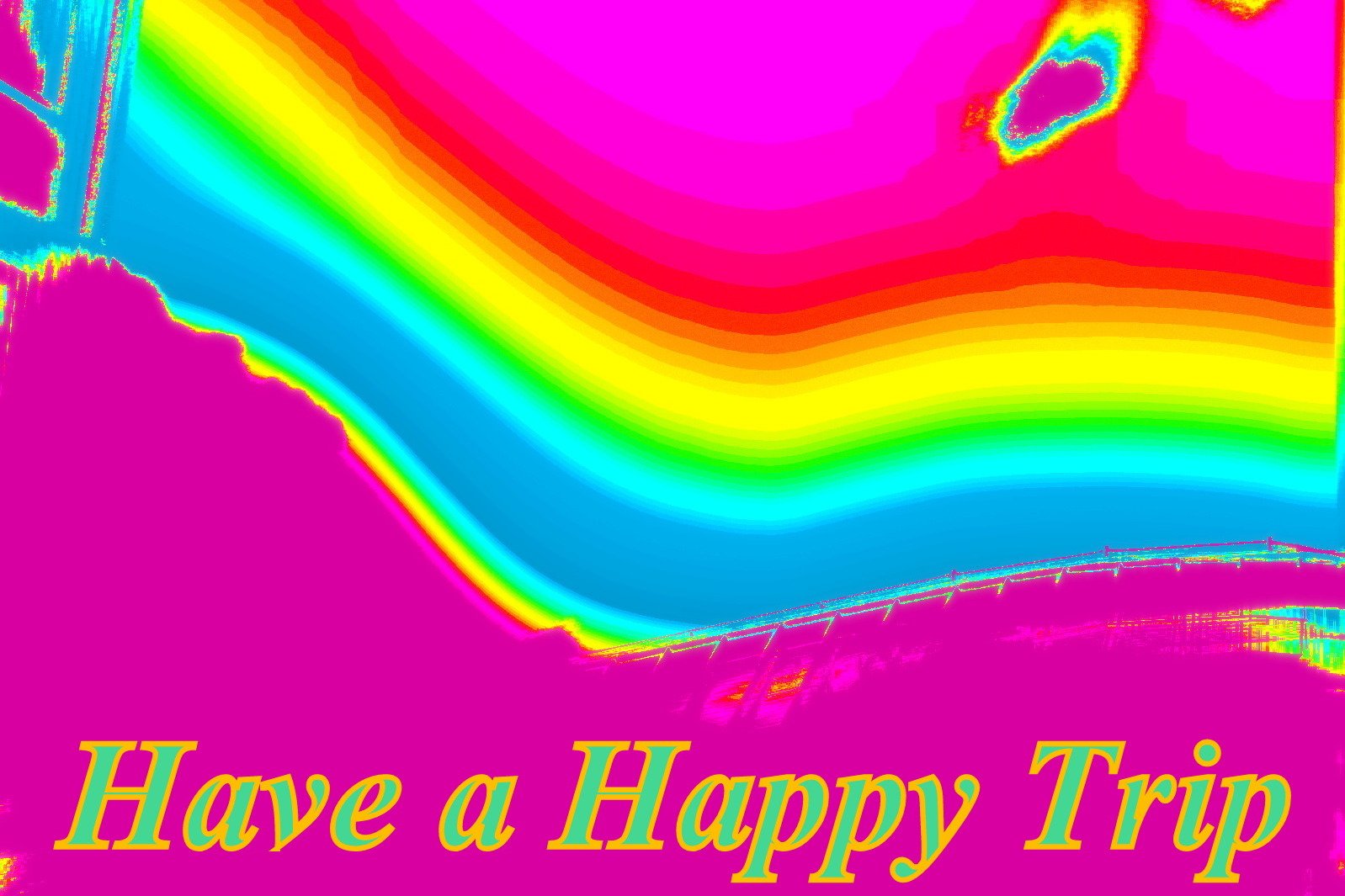 Have a Happy Trip - Cosmic Art Card
