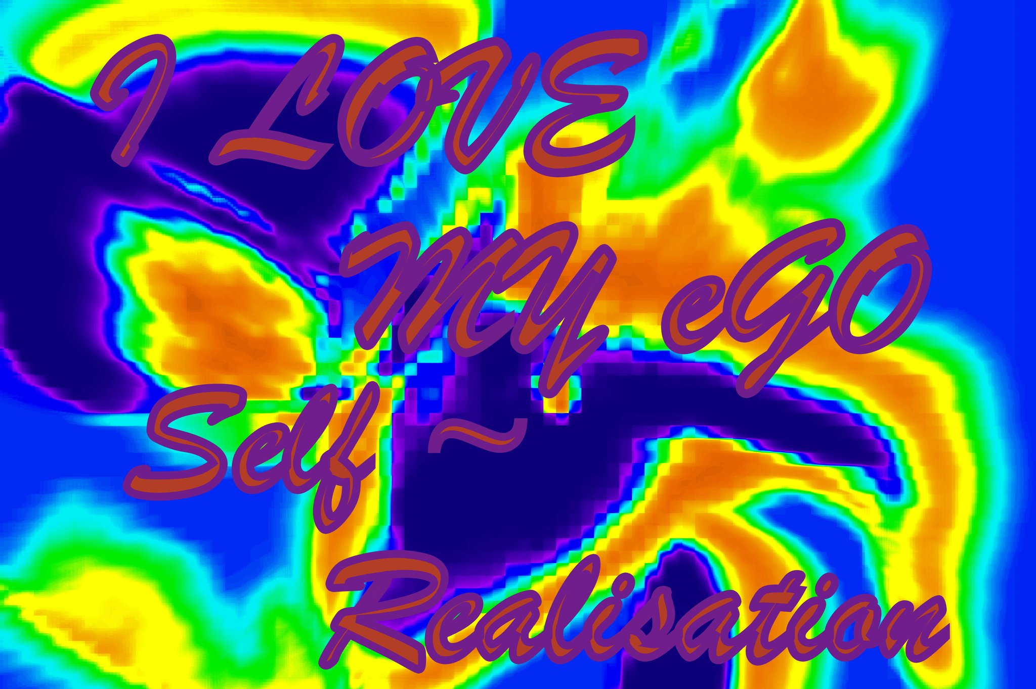 I LOVE my ego Self Realisation - Cosmic Art Card depicting emotional essence