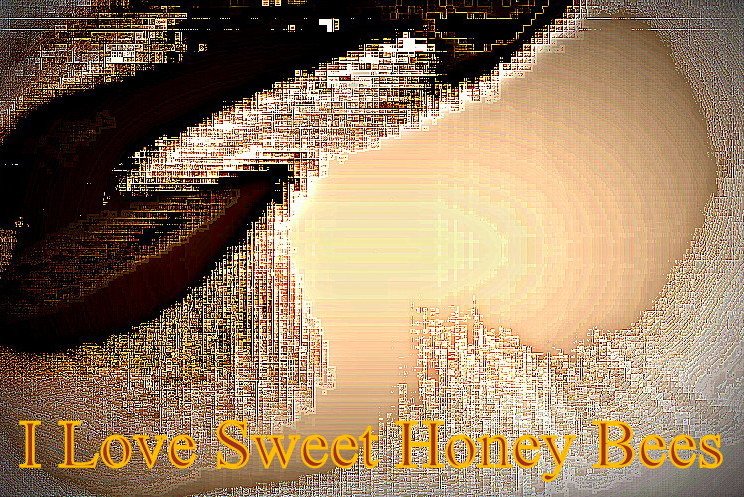 I Love Sweet Honey Bees - Cosmic Art Card depicting emotional essence