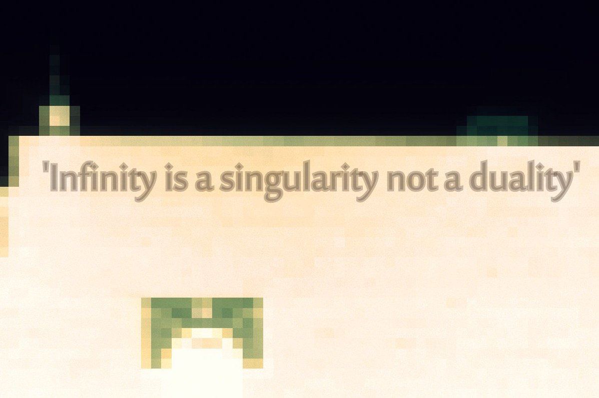 Infinity is a singularity not a duality - Cosmic Art Card