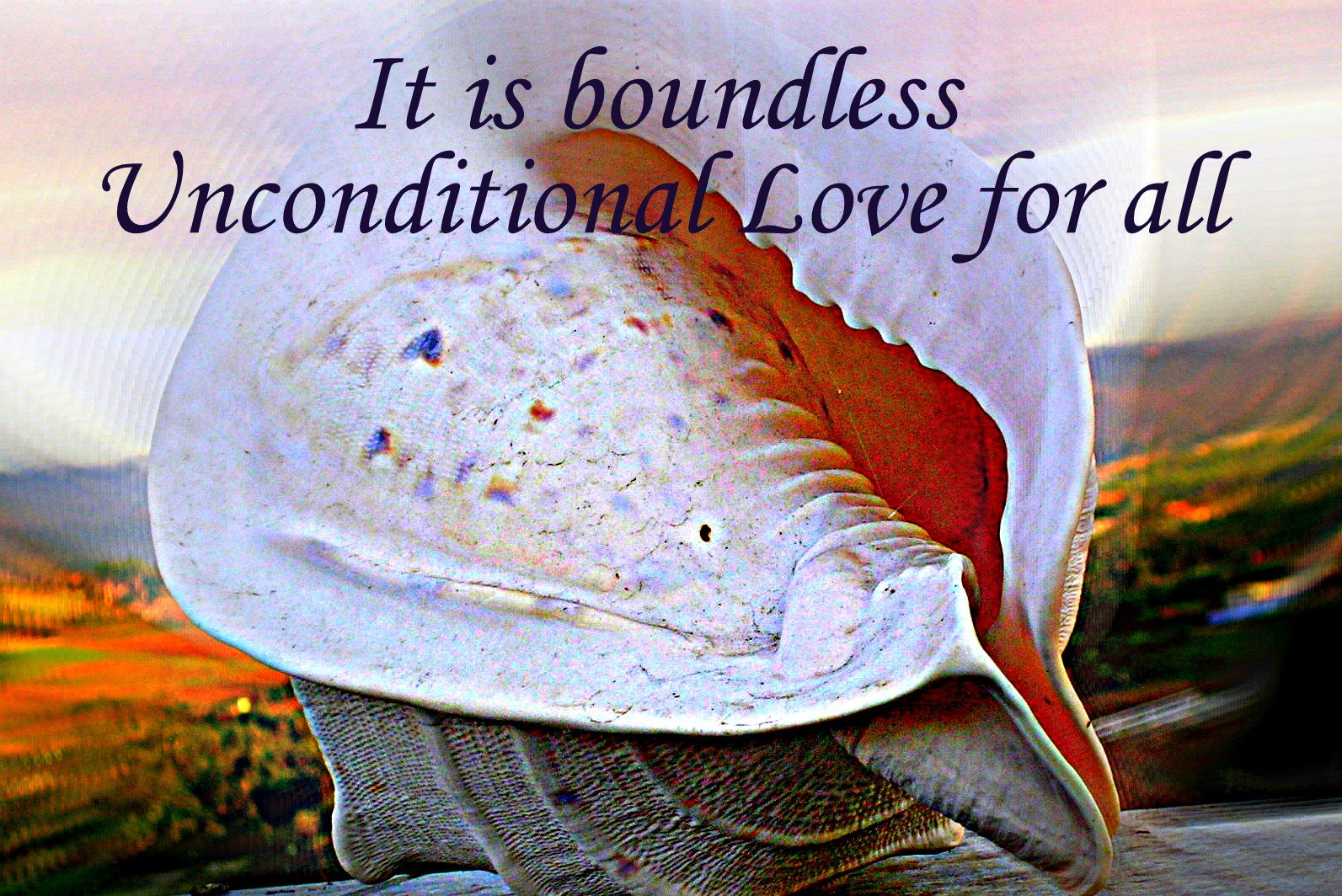It is boundless Unconditional Love for all - Cosmic Art Card depicting emotional essence
