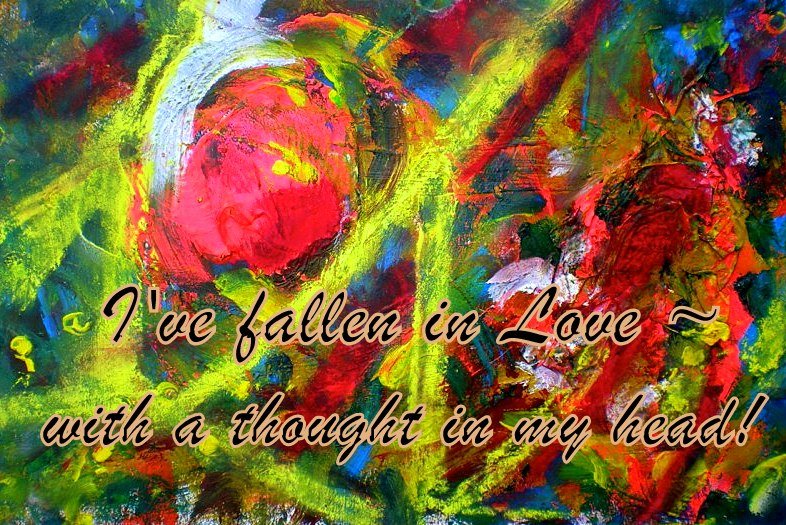 Ive fallen in Love with a thought in my head - Cosmic Art Card depicting emotional essence