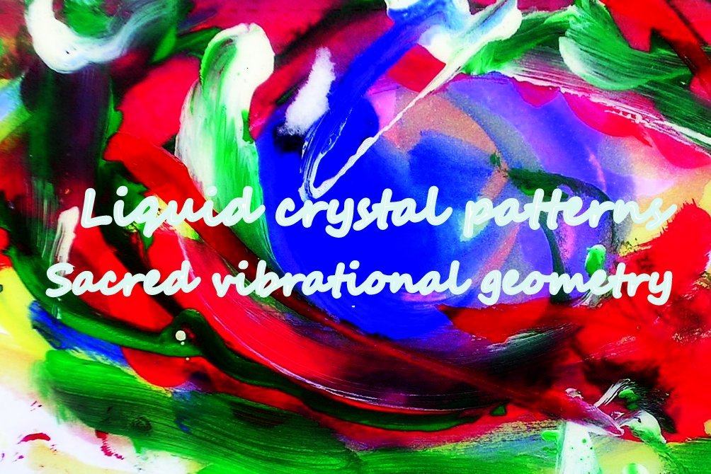 Liquid crystal patterns Sacred vibrational geometry - Cosmic Art Card