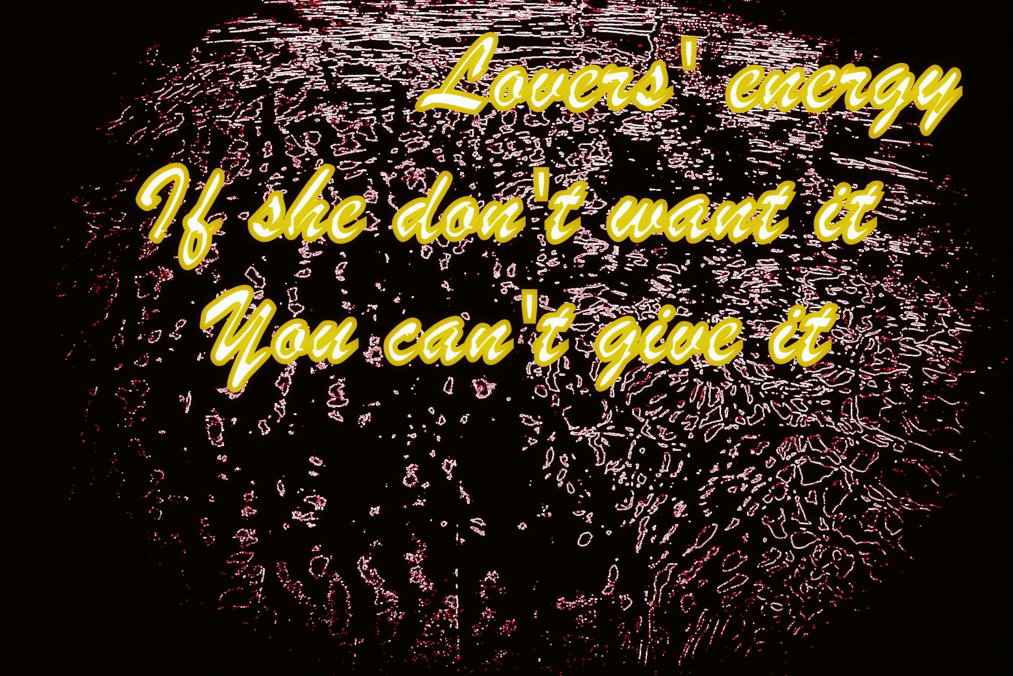 Lovers energy If she dont want it You cant give it - Cosmic Art Card depicting emotional essence