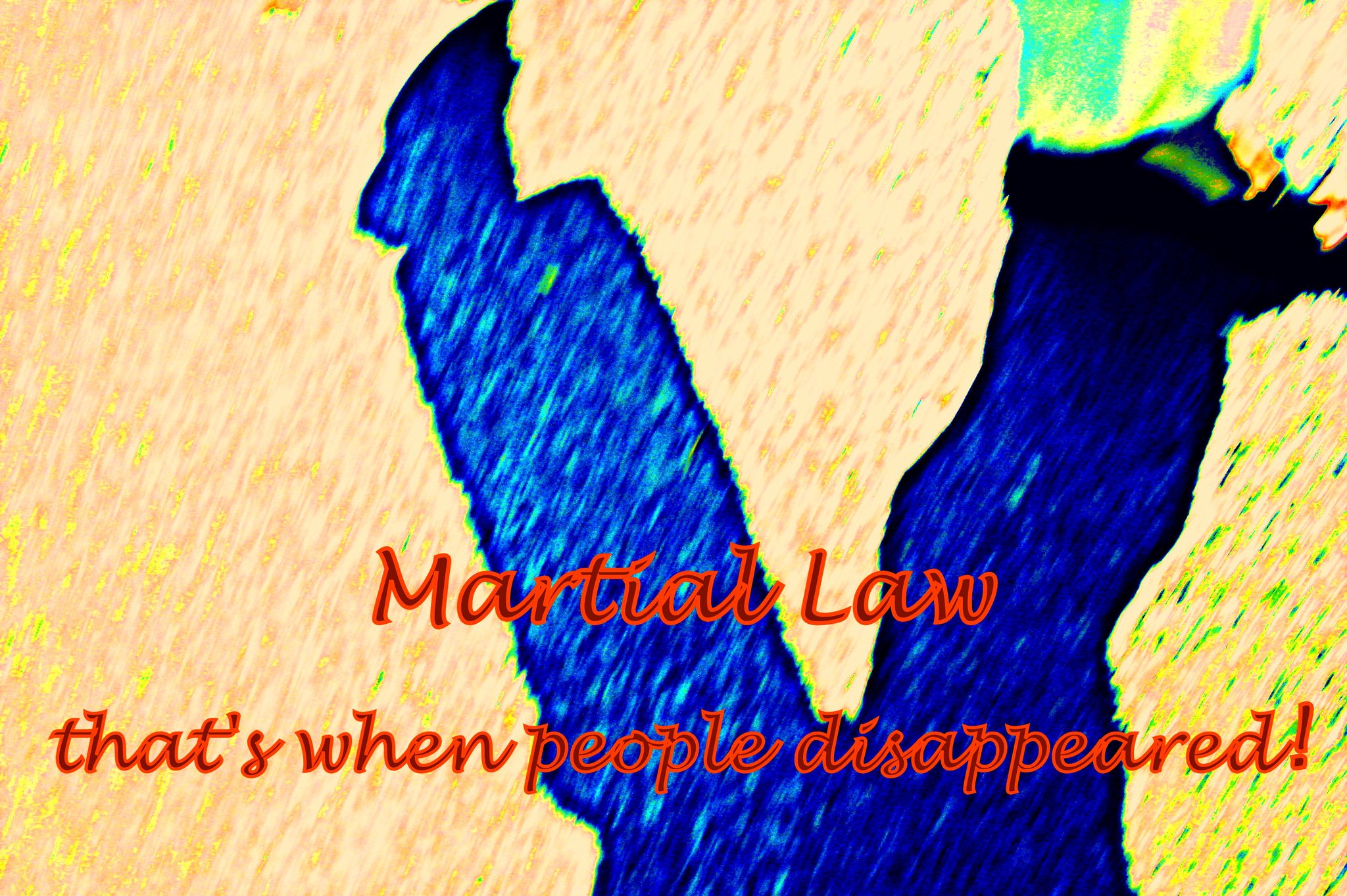 Martial Law thats when people disappeared - Cosmic Art Card
