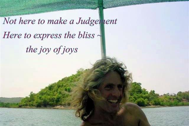 Not here to make a Judgement Here to express the bliss the joy of joys - Cosmic Art Card