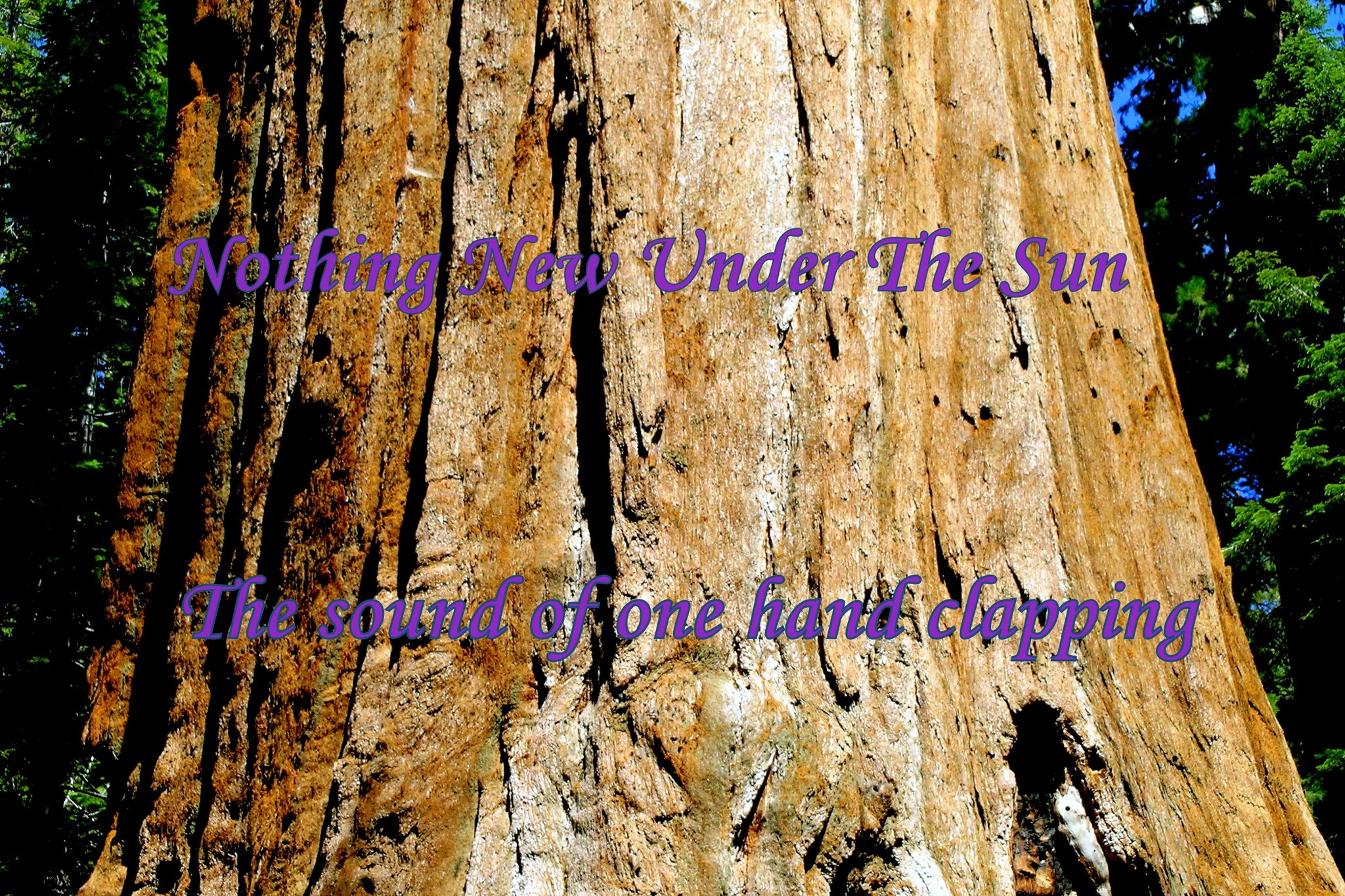 Nothing New Under The Sun The sound of one hand clapping - Cosmic Art Card with celestial imagery