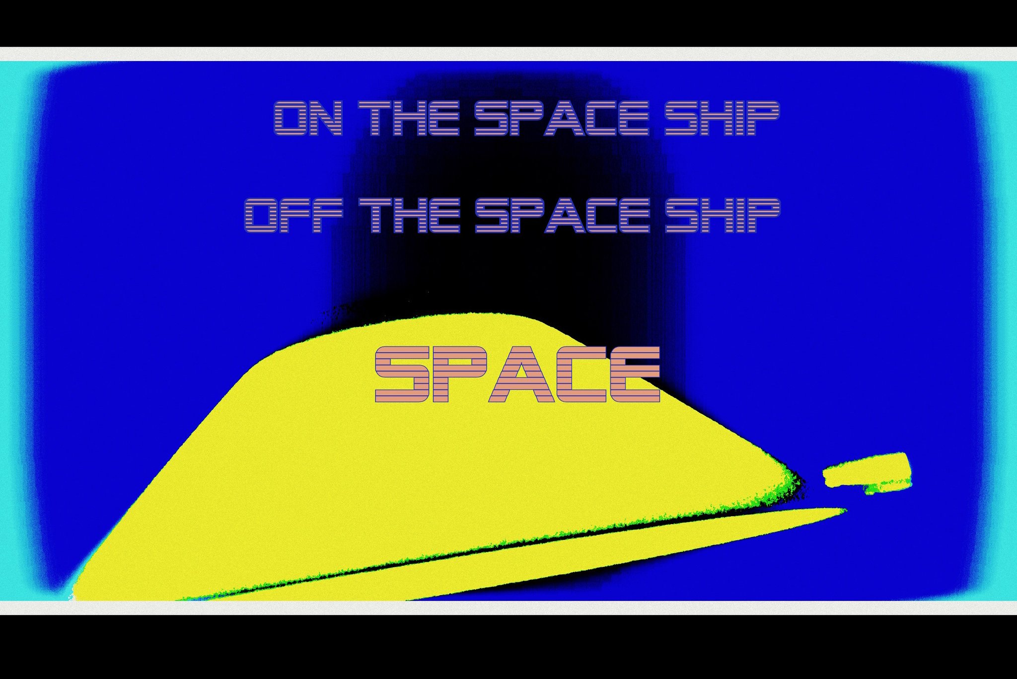 ON THE SPACE SHIP OFF THE SPACE SHIP SPACE - Cosmic Art Card featuring cosmic elements