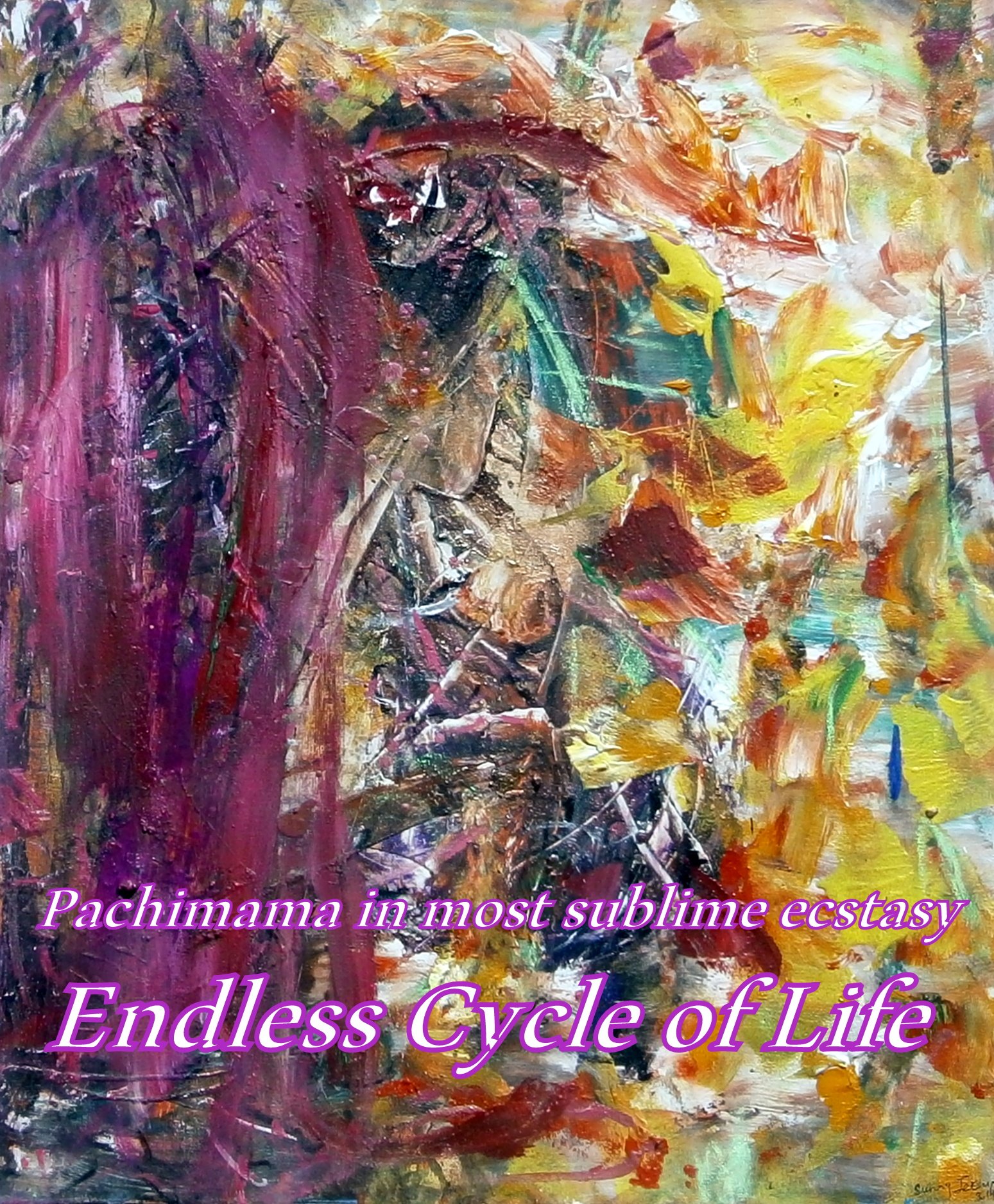 Pachimama in most sublime ecstasy Endless Cycle of Life - Cosmic Art Card