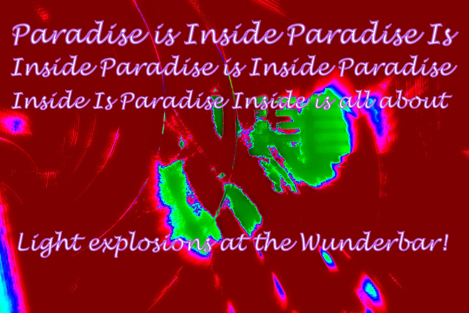 Paradise is Inside Paradise Is Inside Paradise is Inside Paradise Inside Is Paradise Inside is all a - Art Card with celes...