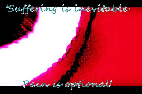 Suffering is inevitable Pain is optional - Cosmic Art Card