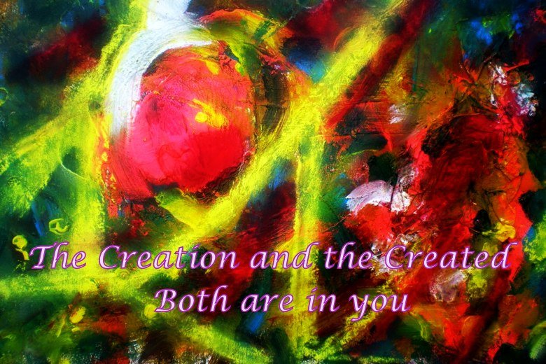 The Creation and the Created Both are in you - Cosmic Art Card