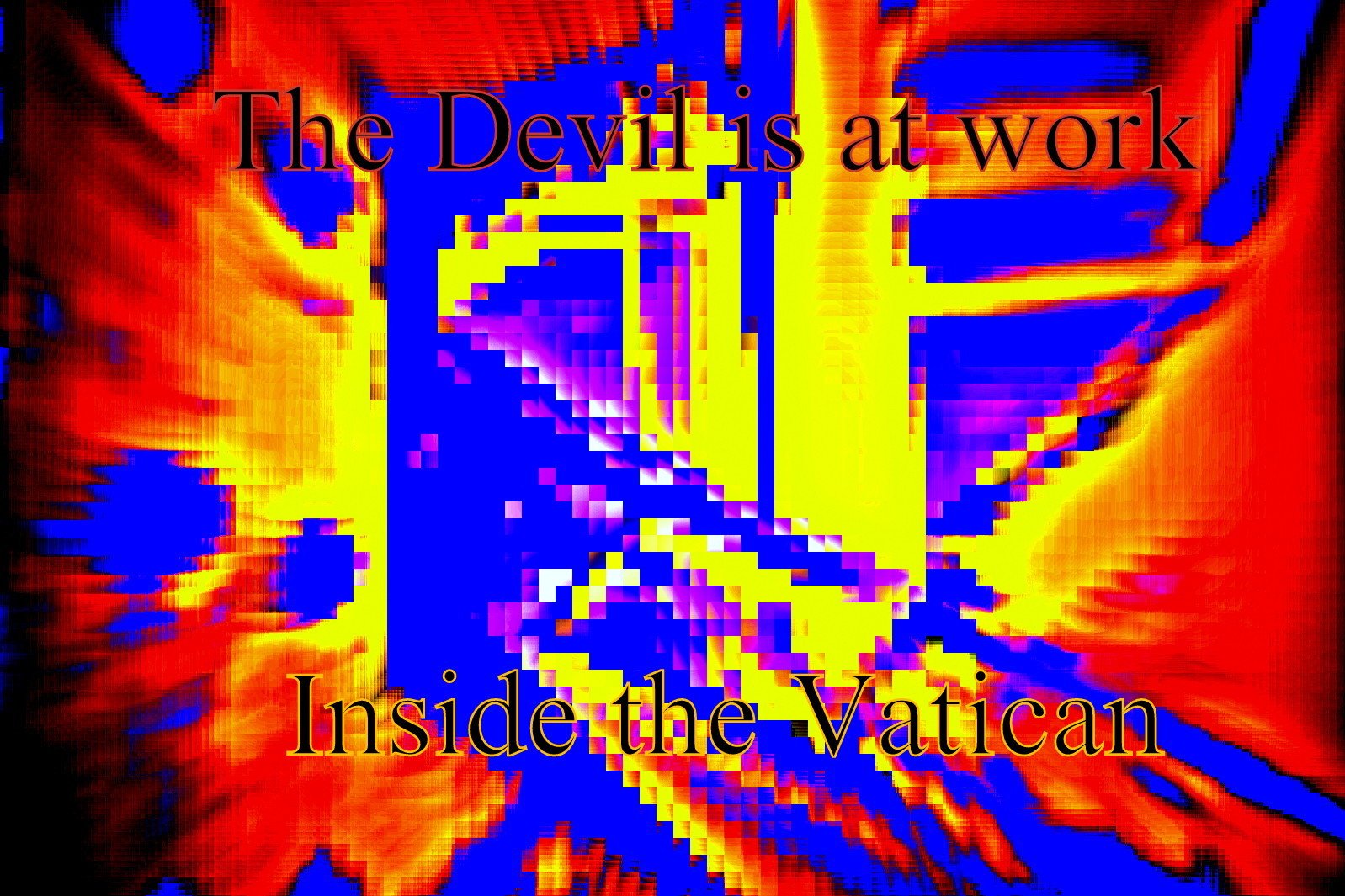 The Devil is at work Inside the Vatican - Cosmic Art Card