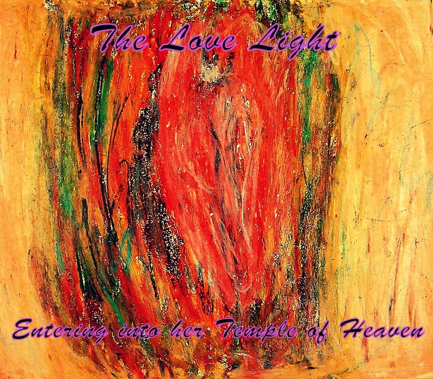 The Love Light Entering into her Temple of Heaven - Cosmic Art Card depicting emotional essence