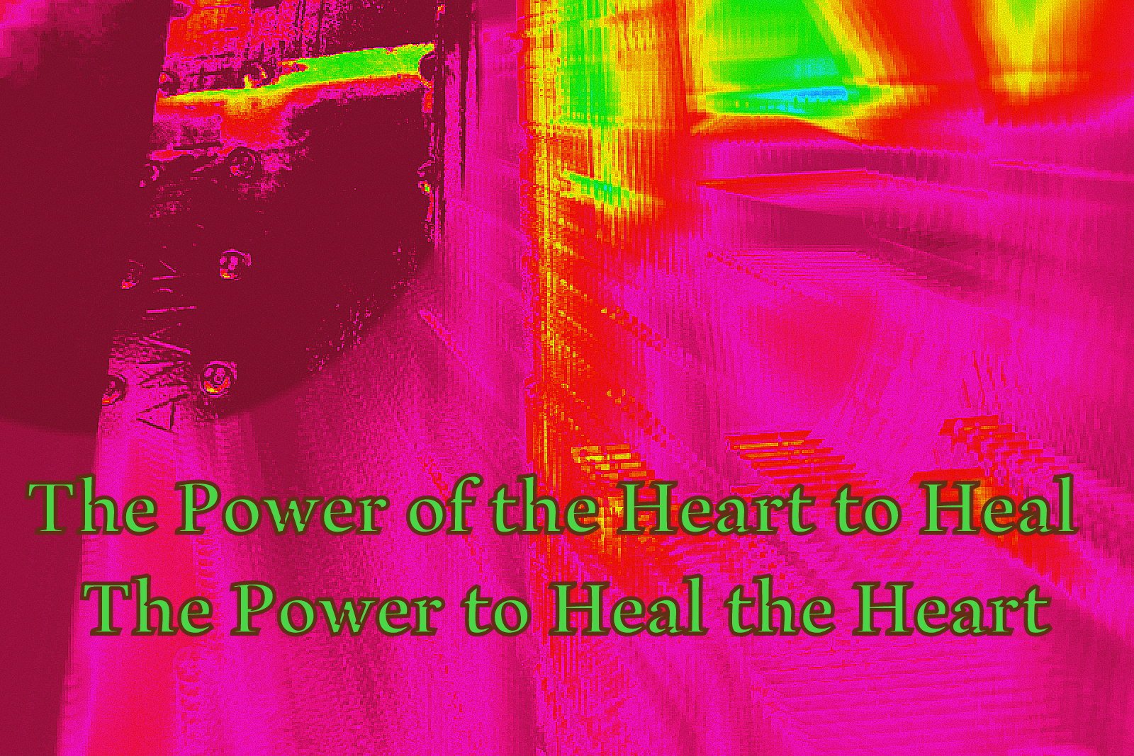 The Power of the Heart to Heal The Power to Heal the Heart - Cosmic Art Card depicting emotional essence