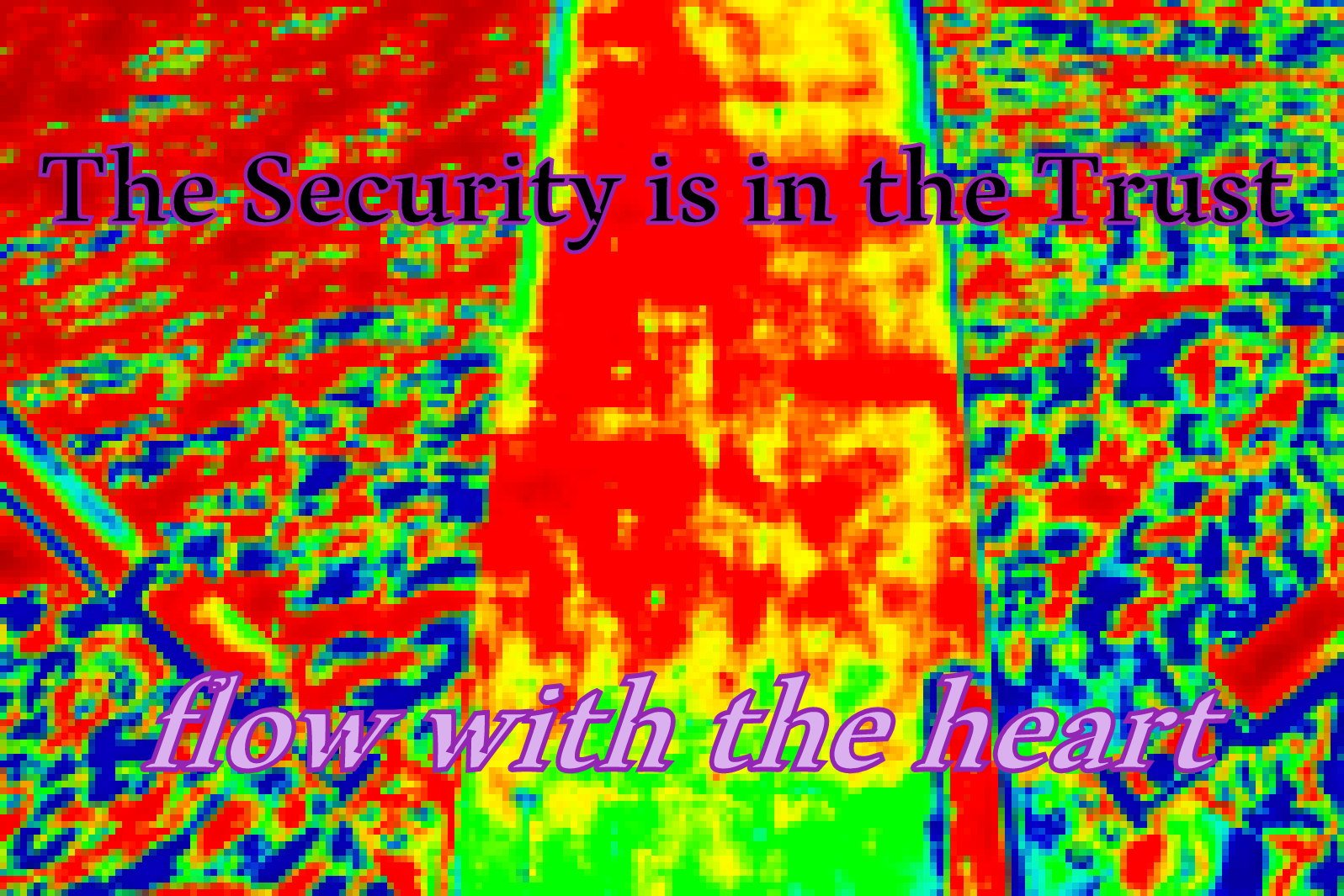 The Security is in the Trust flow with the heart - Cosmic Art Card depicting emotional essence