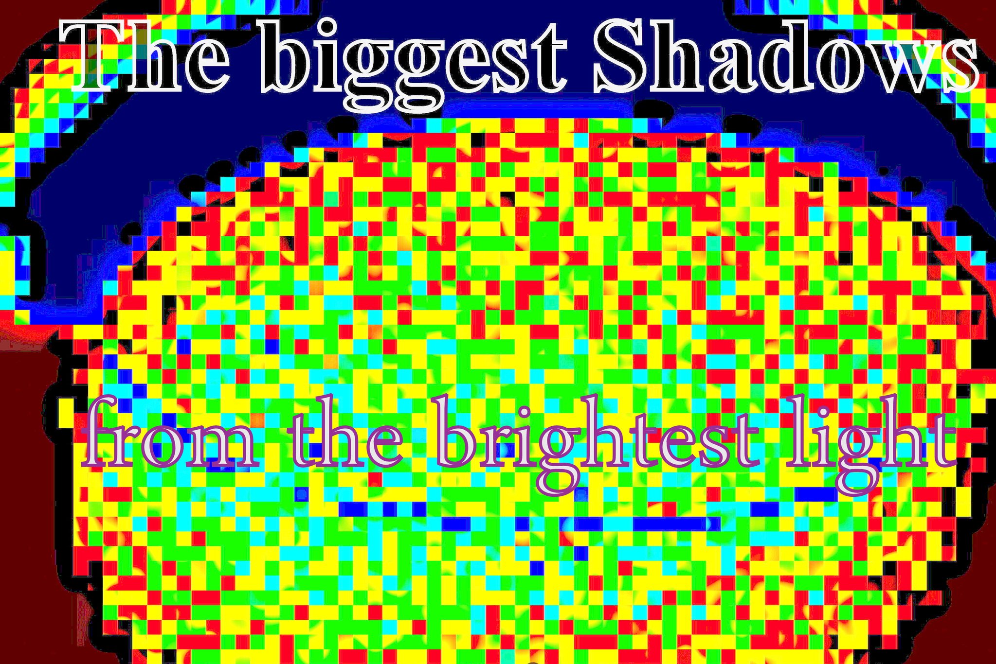 The biggest Shadows from the brightest light - Cosmic Art Card with celestial imagery