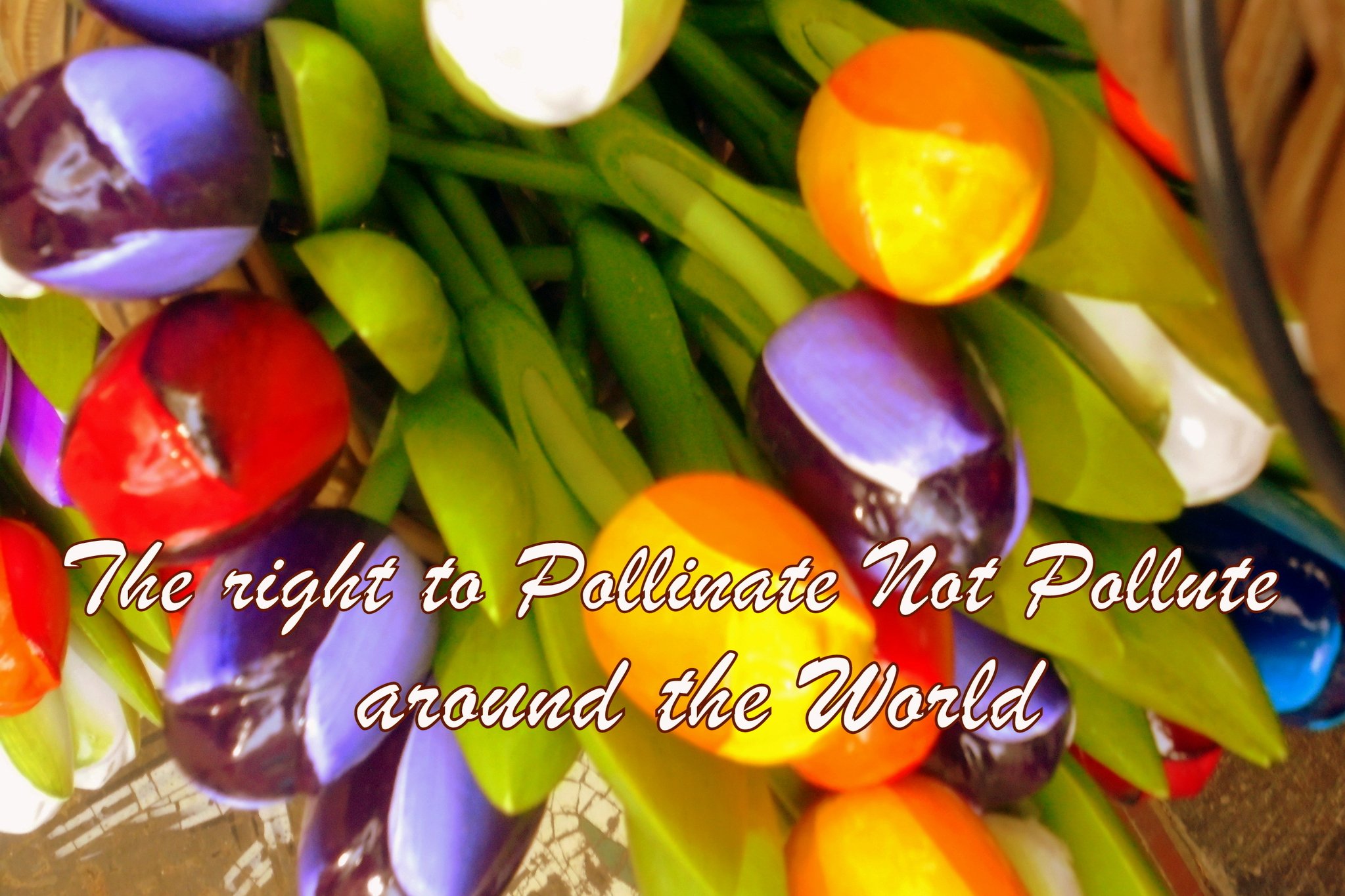 The right to Pollinate Not Pollute around the World - Cosmic Art Card