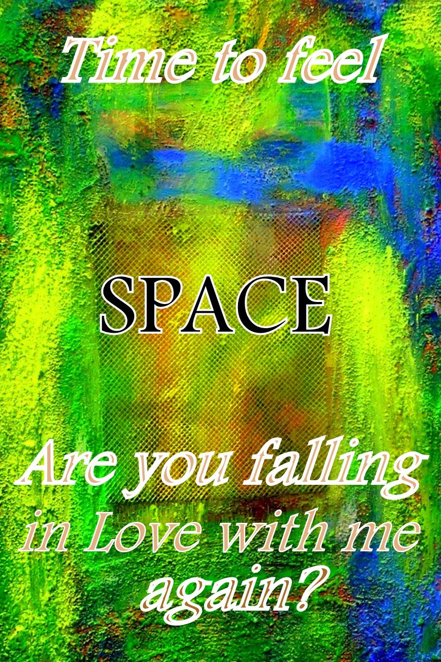 Time to feel SPACE Are you fallingin Love with me again - Cosmic Art Card featuring cosmic elements
