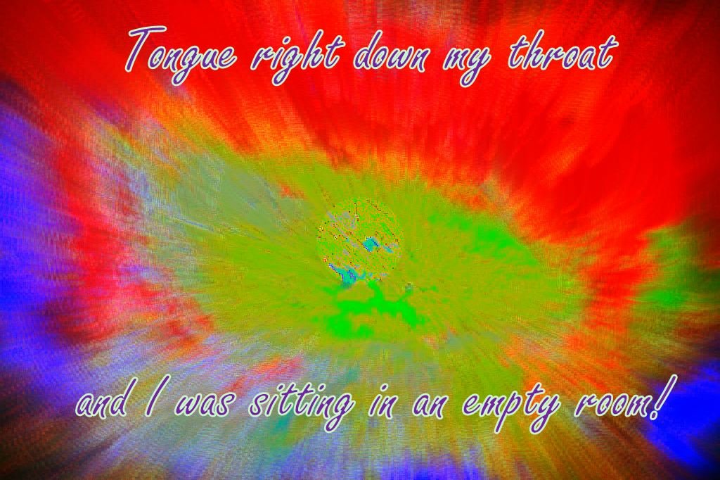 Tongue right down my throat and I was sitting in an empty room - Cosmic Art Card