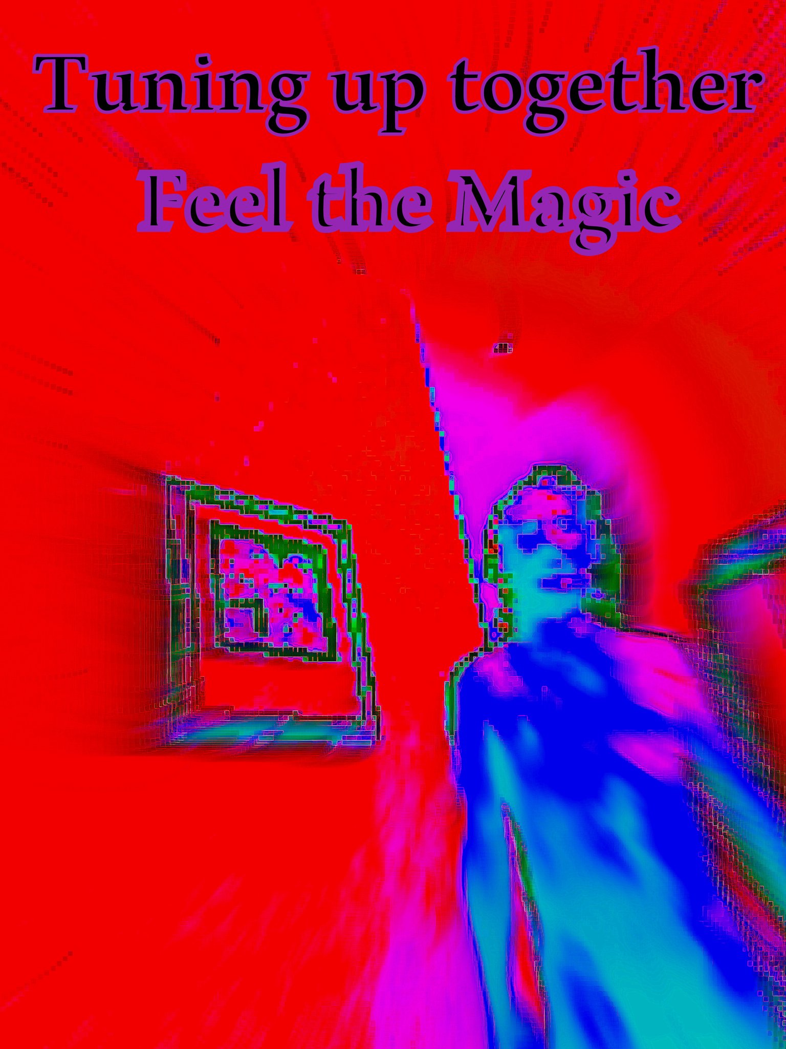 Tuning up together Feel the Magic - Cosmic Art Card