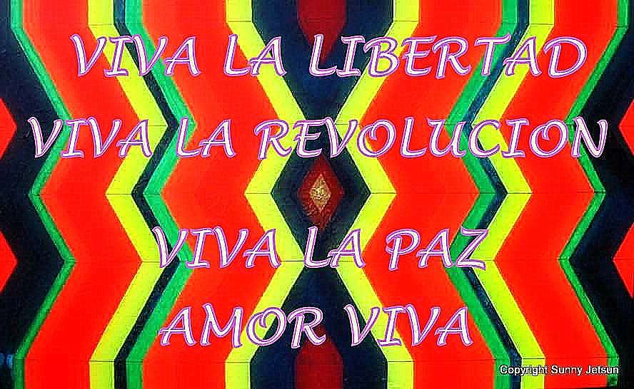 VIVA LA LIBERTADVIVA LA REVOLUCIONVIVA LA PAZAMOR VIVA - Cosmic Art Card