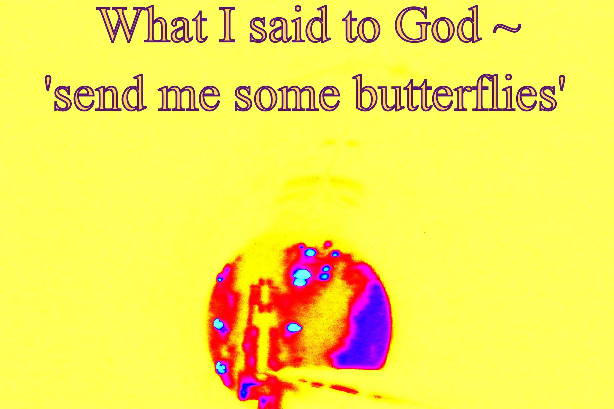 What I said to God send me some butterflies - Cosmic Art Card