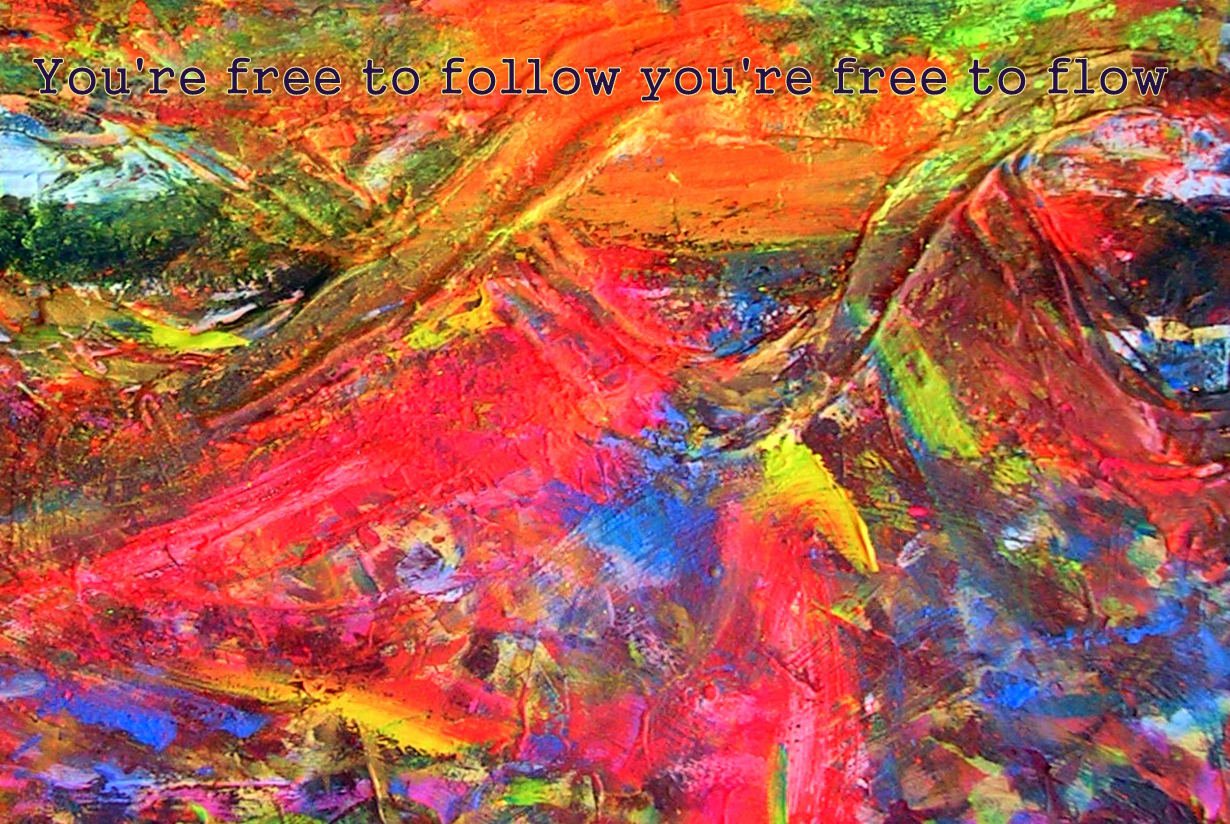 Youre free to follow youre free to flow - Cosmic Art Card