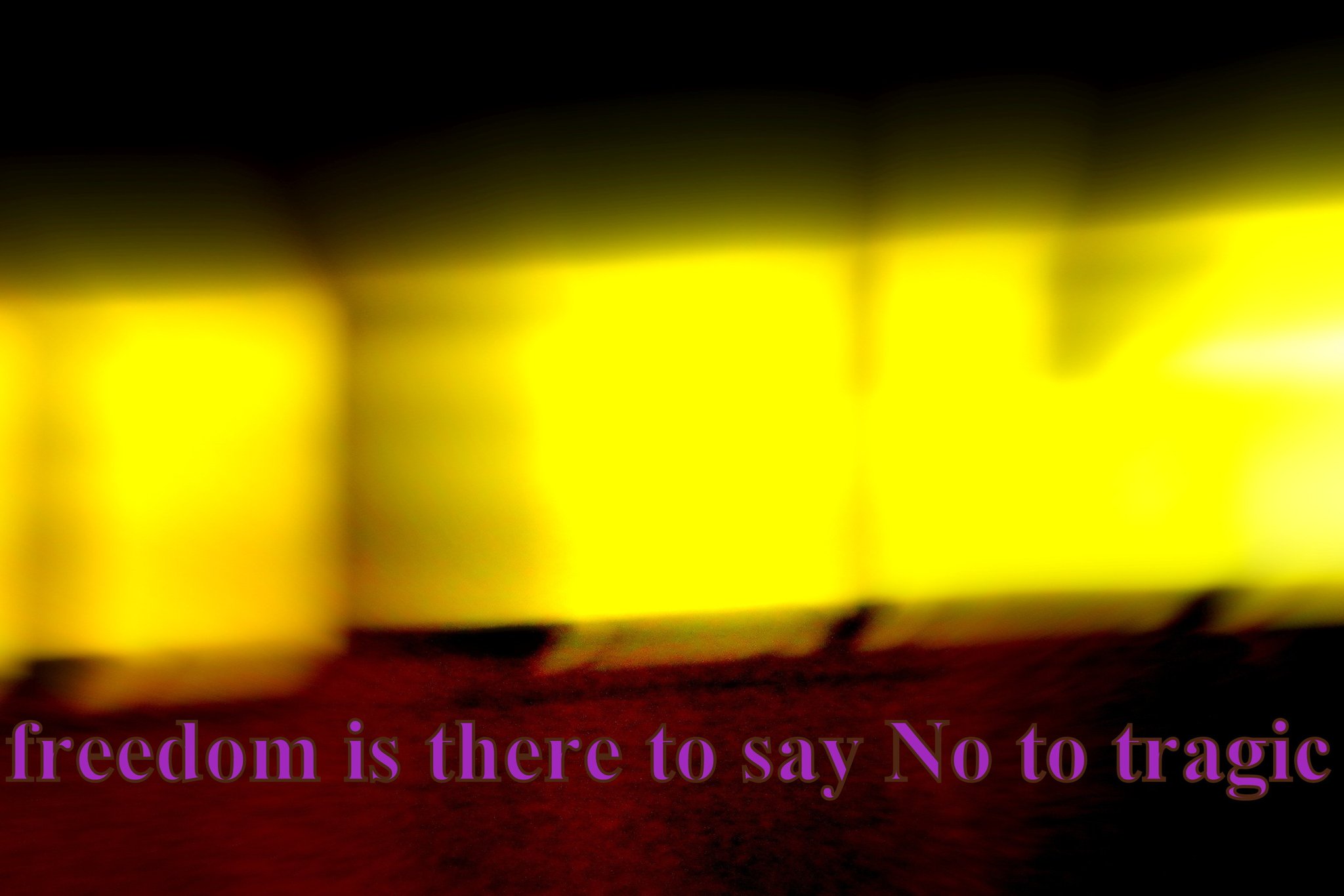 freedom is there to say No to tragic - Cosmic Art Card